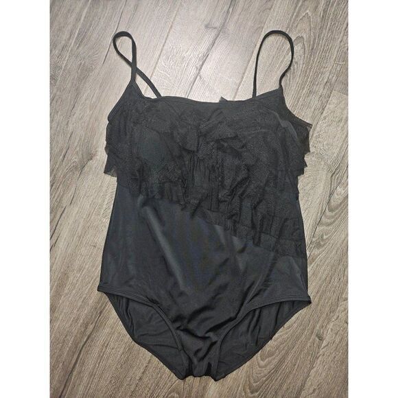 Longitude Shaping Ruffled Slimming One Piece Swimsuit Women's Size 20 - Picture 1 of 3